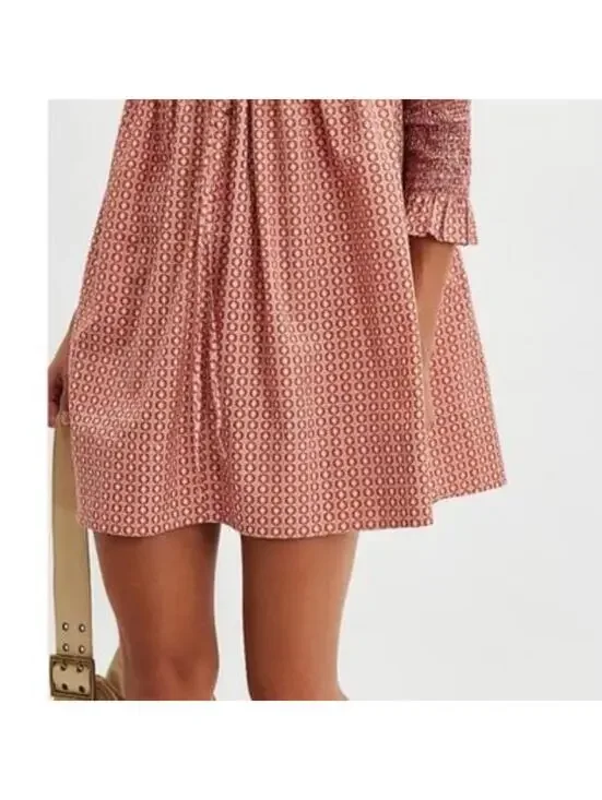 Free People Star Dip Mini Dress in the "Glass Roses Combo" colorway Sz M #1389 - Picture 3 of 13